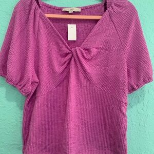 LOFT Women's pink Purple Top L NWT new magenta